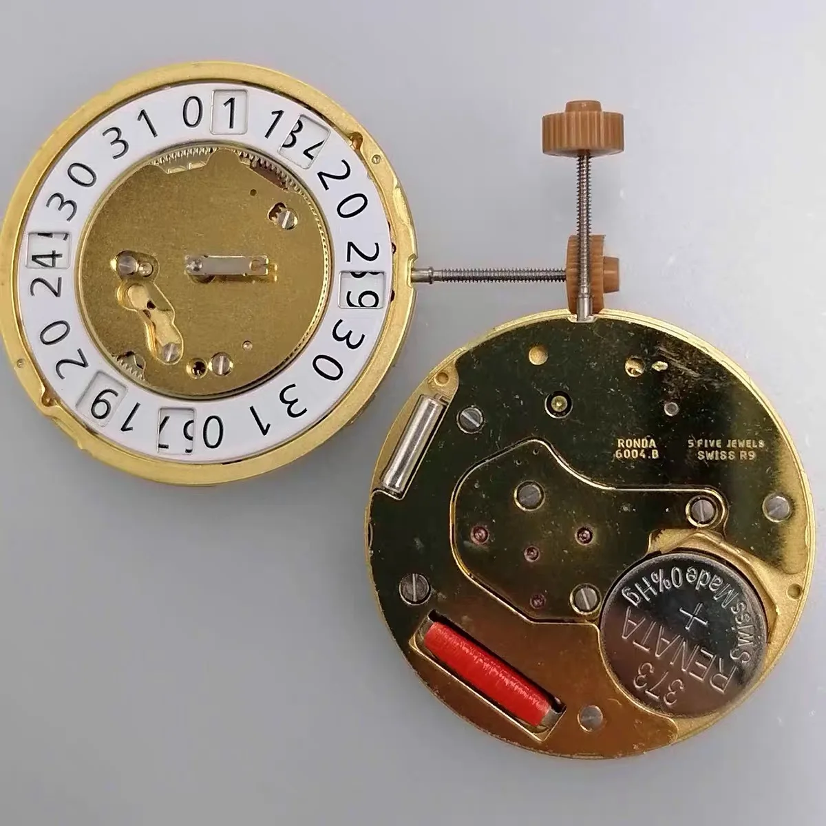 Ronda 6003D Quartz Watch Movement Swiss Made 3‑Hand Date At 3 O'clock Watch Repair Replacement Parts
