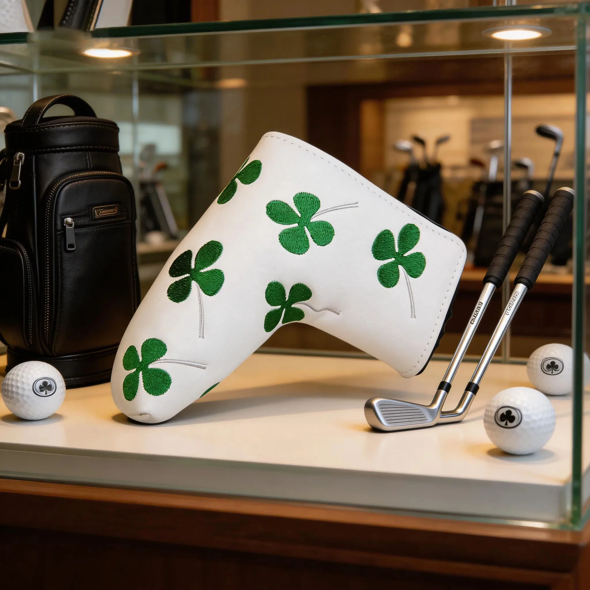 

Golf Putter Head Cover Blade Club PU Leather Protector for All Putters and Golfer Universal Fit Golf Headcovers Embroidered Neck