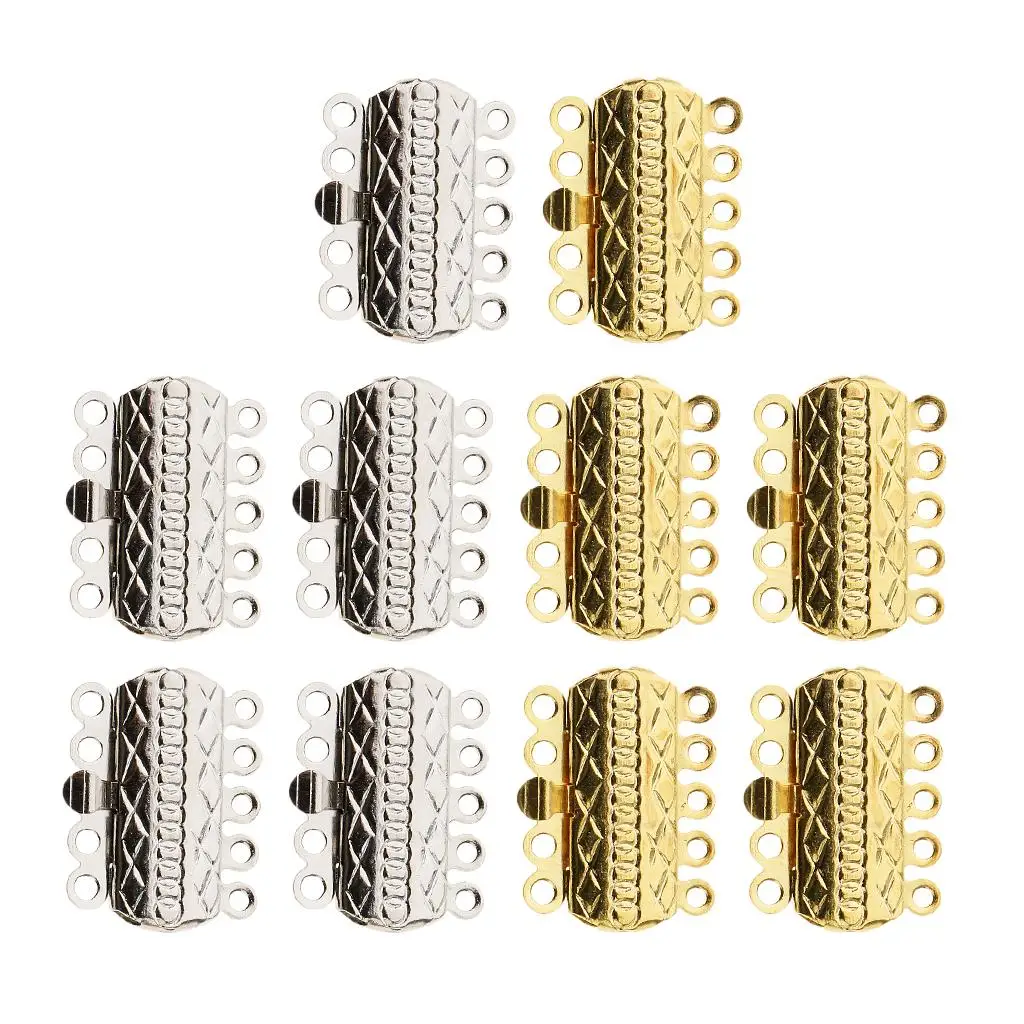 Conector de tubo de latón y cobre para cierres de joyería de múltiples hilos, accesorios para montaje de collares y pulseras DIY