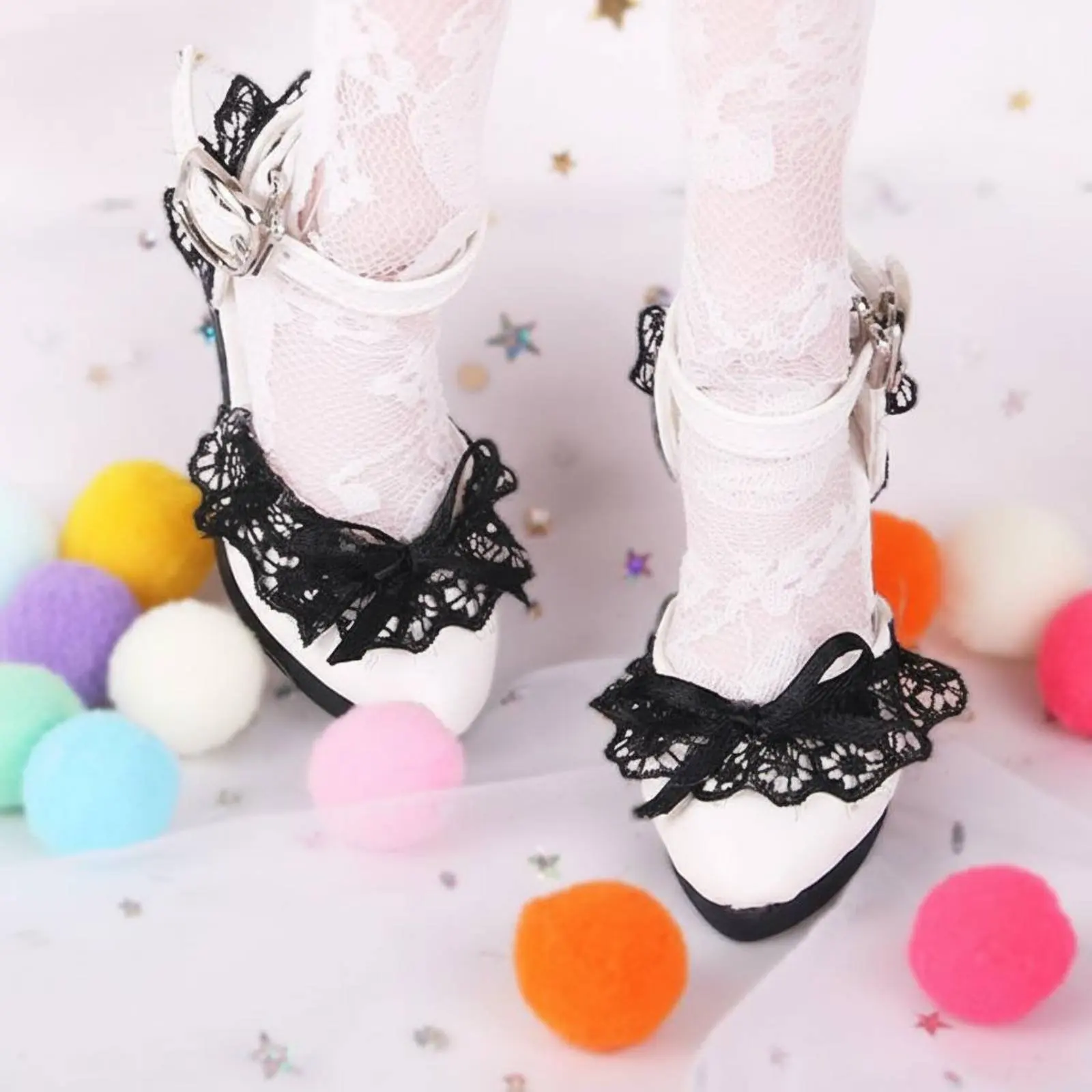 

1/3 BJD Doll Shoes Easy to Wear BJD High Elevated Shoes 1/3 Scale Doll Shoes Versatile Ankle Strap