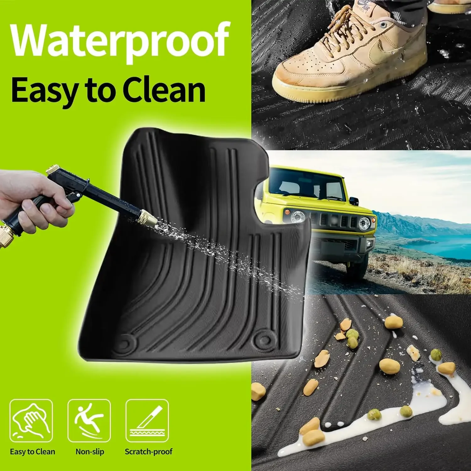 لتويوتا بريوس 2025 2024 2023 الحصير جميع الأحوال الجوية بطانات الأرضية لملحقات بريوس برايم PHEV 2025 جميع المواسم TPE #4