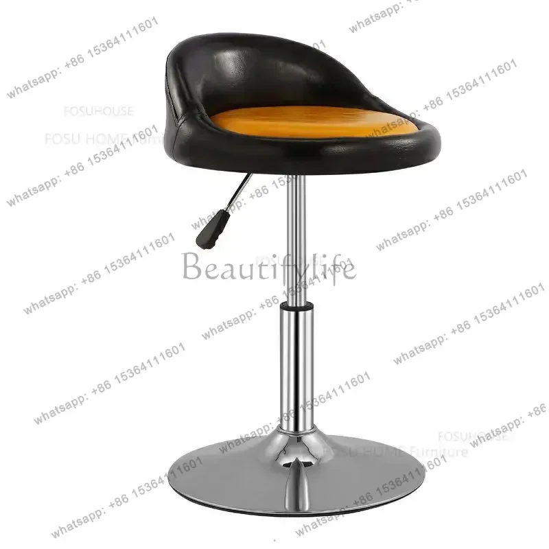 

Nordic Modern Barber Chairs High Bar Stool Lifting Backrest Rotating Chairs Beauty Salon Furniture Home Hairdressing Salon Chair