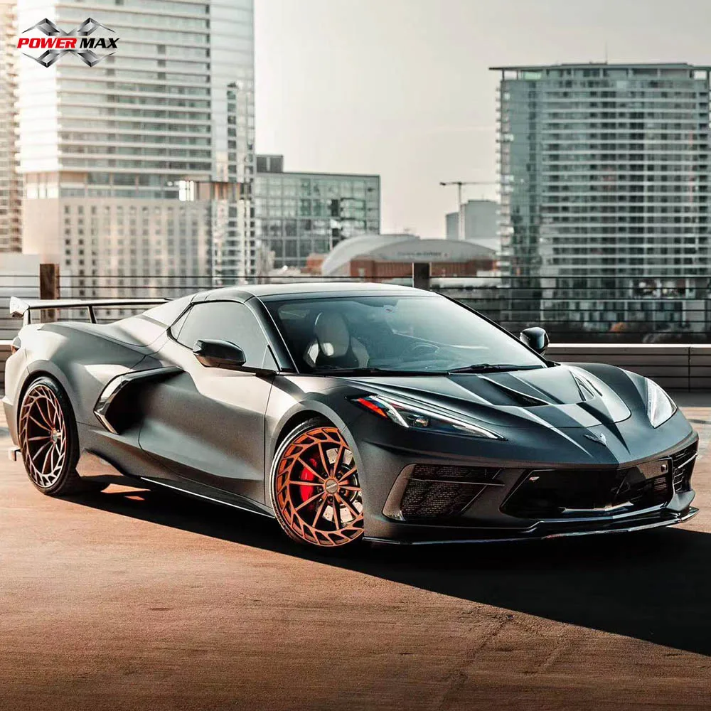 

Передний капот из сухого углеродного волокна в стиле ST для Chevrolet Corvette C8