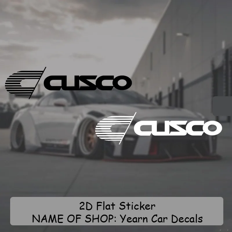 قطعة واحدة من ملصق الفينيل بشعار CUSCO - تصميم بسيط باللونين الأبيض والأسود، ملصق شفاف مقاوم للماء #1