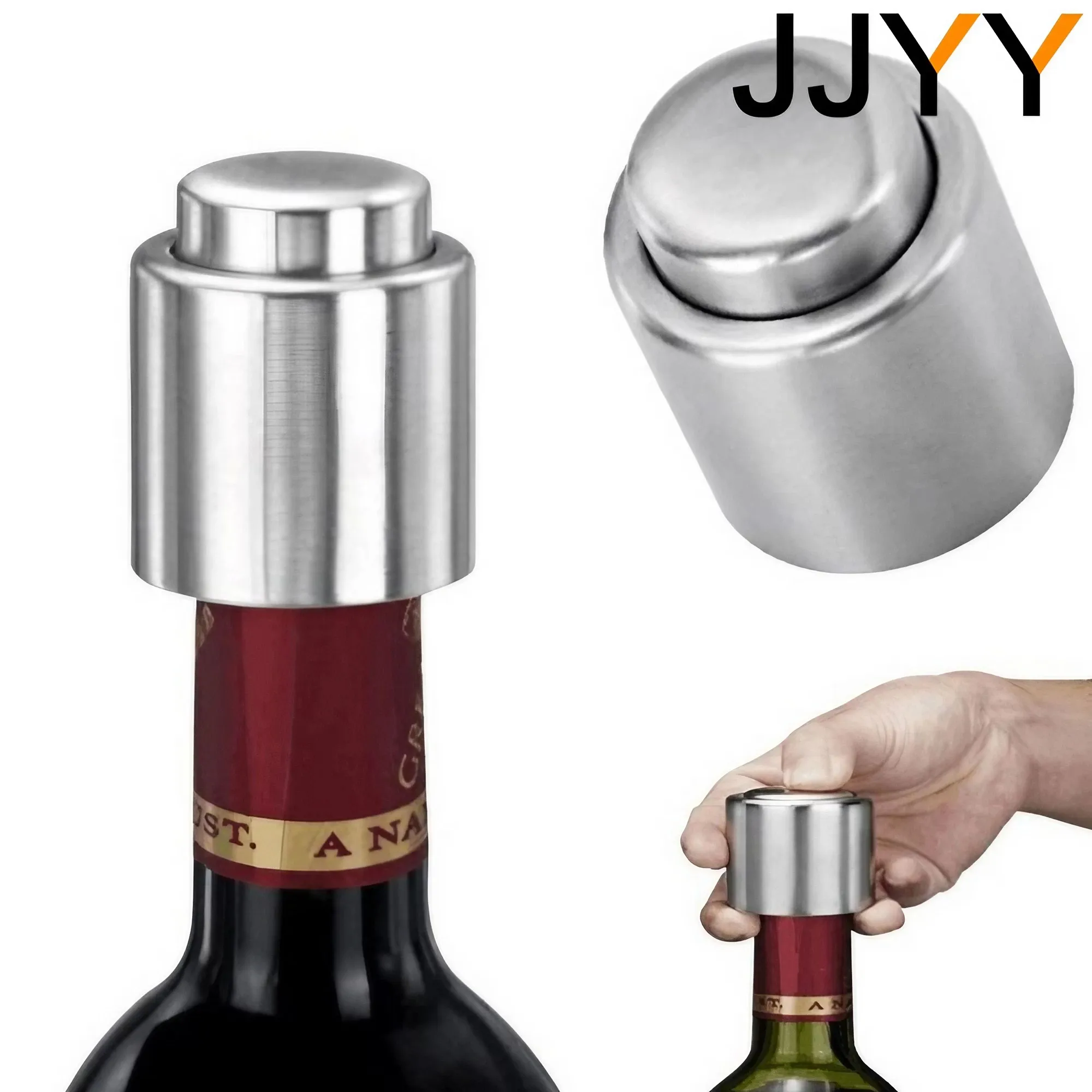 JJYY Wine Bottle Plug Saver Reusable Vacuum Rubber Sealer Wine Corks Keep Fresh Preserver Silicone Pump Cup  Kitchen Accessories