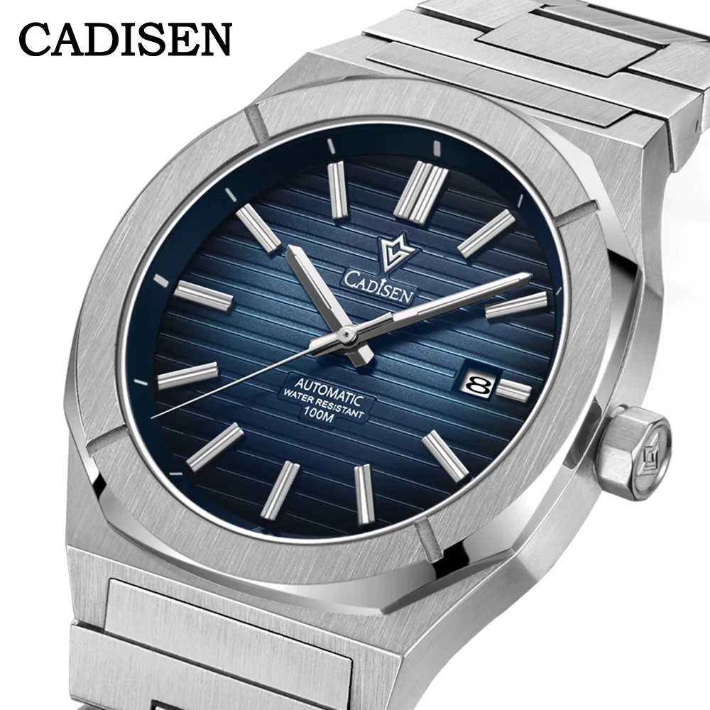 Cadisen mergulhador relógio retro luxo safira miyota 8215 designer alemão masculino relógios mecânicos automáticos 10bar à prova dwaterproof água luminosa
