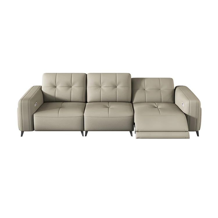 

#Leather large sofa wholesale multifunctional practical electric modern luxury design