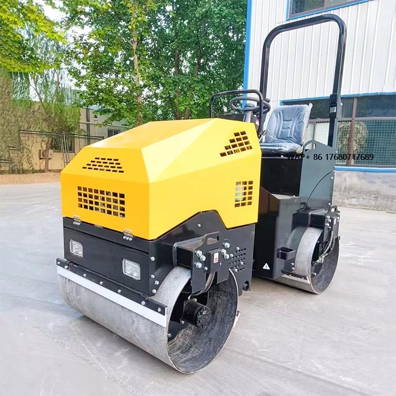 Superior Performance Mini  1 Ton 2 Tons 3 Tons Full Hydraulic Roller Double Drum Rollers Compact Road Roller Machine
