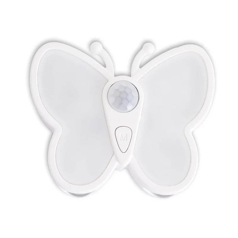 -ESTR Butterfly Motion Sensor Night Light LED Under Cabinet Light Rechargeable Night Lamp Wardrobe Stair Bedroom Kitchen Light