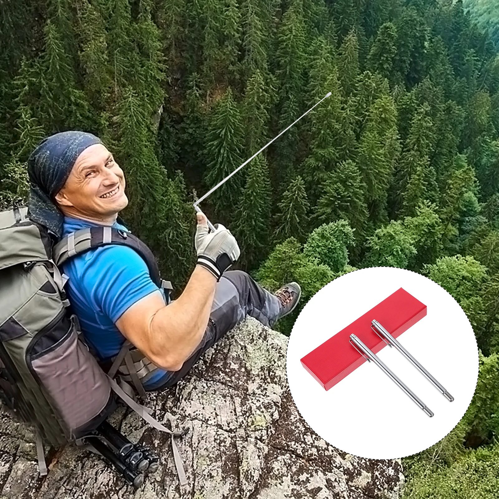 

1 set Stainless Steel Dowsing Rods Dragon Ruler Locator Tool Spiritual Energy for Water Pipe Finding Flexible Measuring