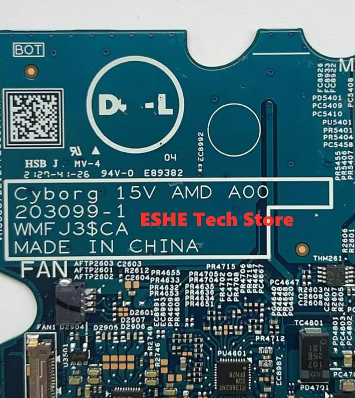 203099-1 For DELL Vostro 15 5515 Notebook Computer Motherboard With AMD CPU R5-5500U R7-5700U 078X6R 0P3R55 100 Test ok