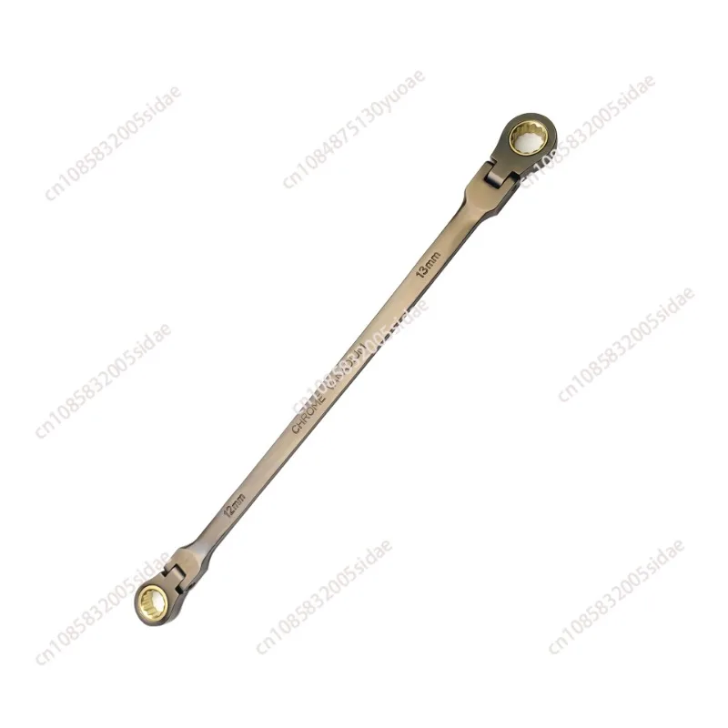 Extended double head movable head double plum blossom ratchet wrench