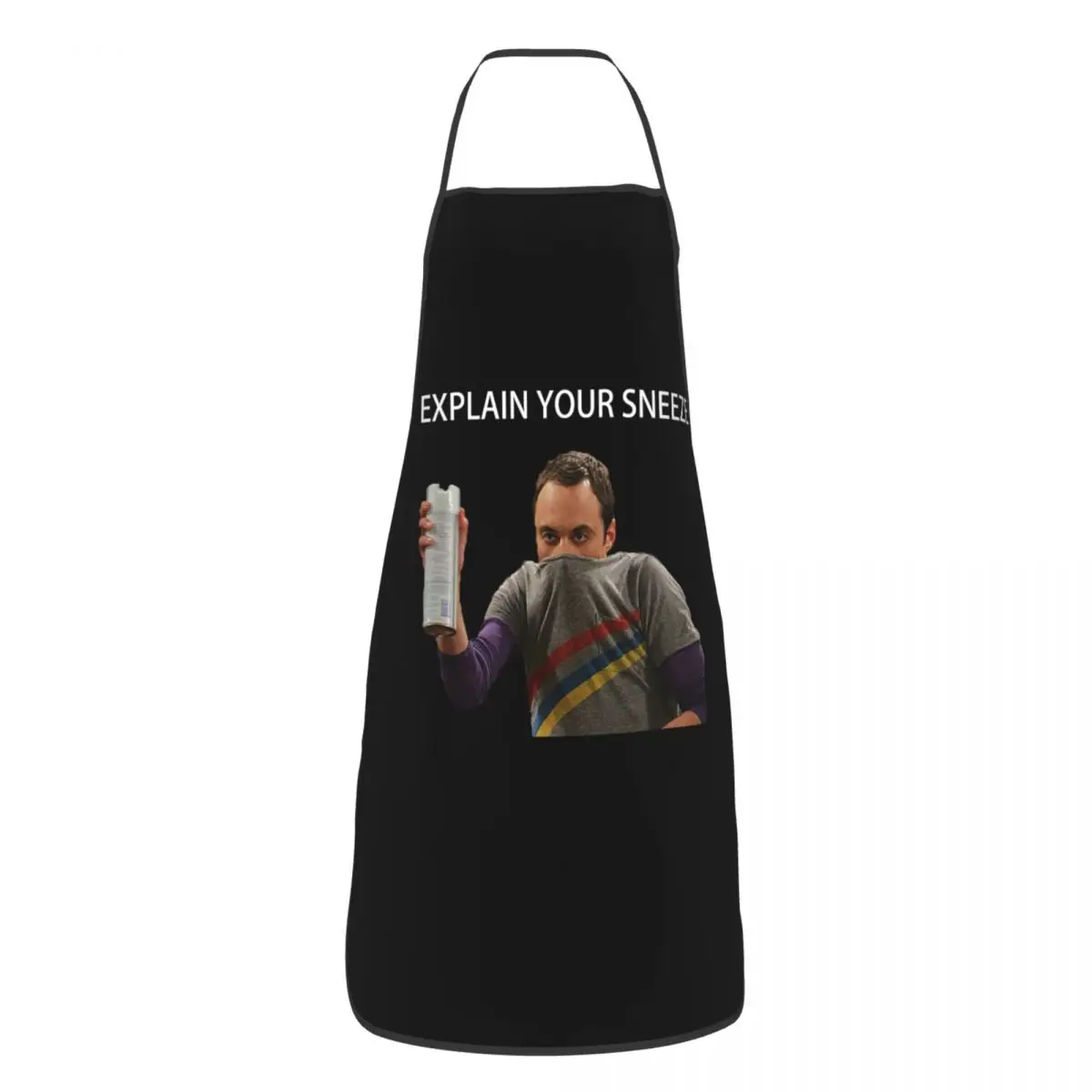 Custom Explain Your Sneeze Sheldon Chef Cooking Baking Apron Women Men Big Bang Theory Funny Meme Tablier Cuisine for Gardening