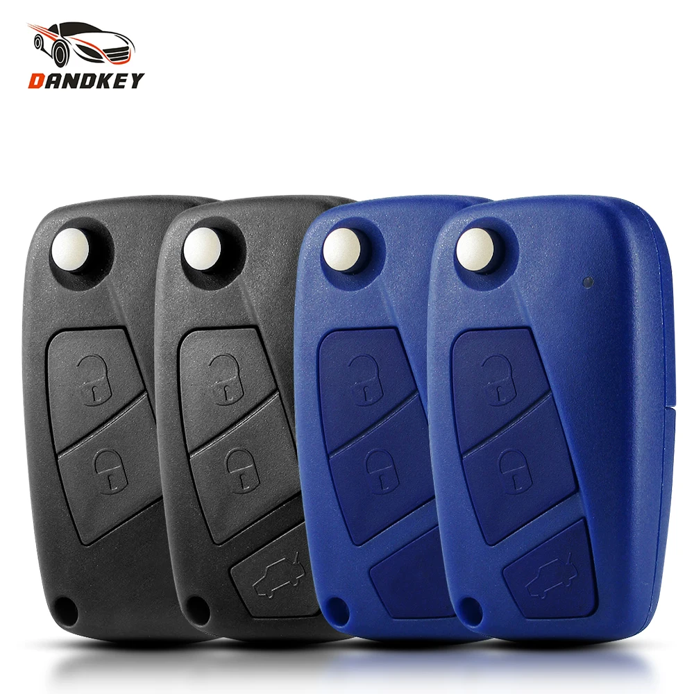 Dandkey For FIAT Iveco Punto Ducato Stilo Panda Idea Doblo Bravo 2/3 Buttons Flip Folding Remote Car Key Case Shell Cover