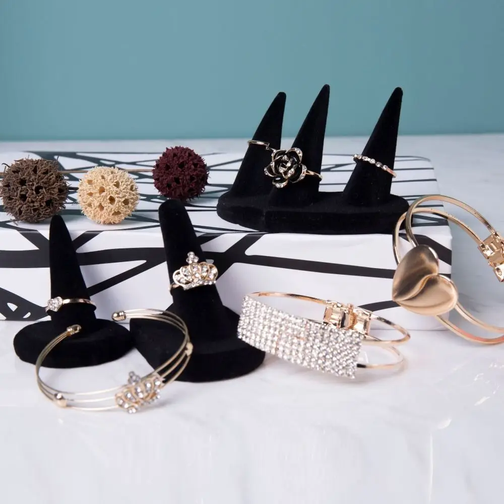 

Simple Organizer Rings Display Holder Velvet Bracelet Jewelry Display Rack Storage Ornaments Ring Display Stand Women