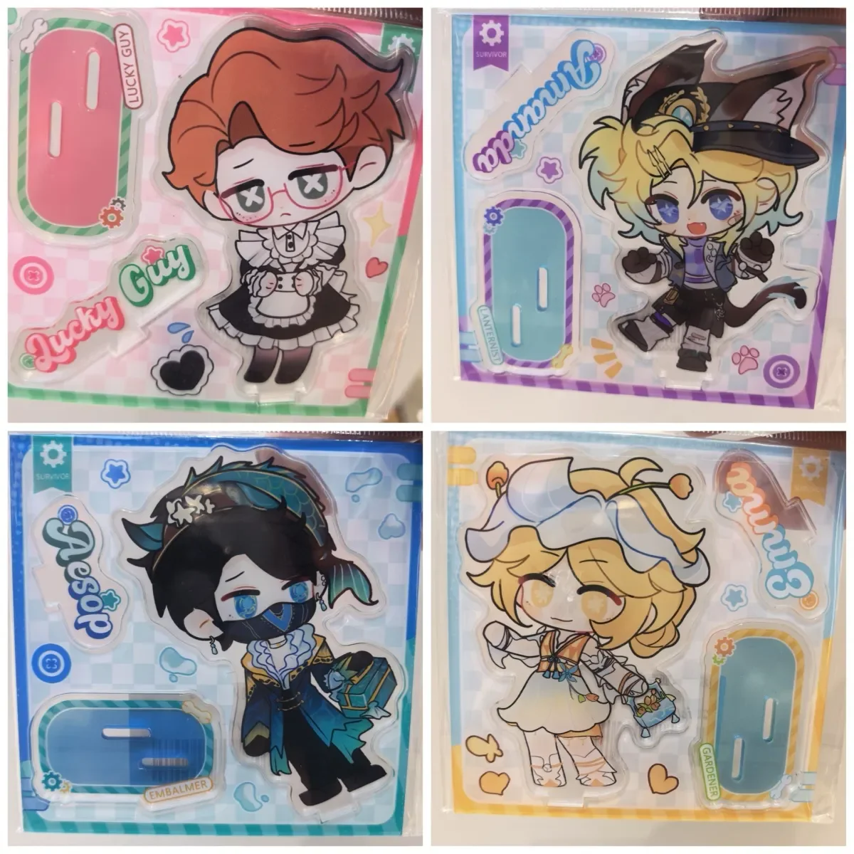 

Identity V Gardener Lucky Guy Embalmer Cosplay Anime Cartoon Acrylic Standing sign Accessories ornament Halloween Gift