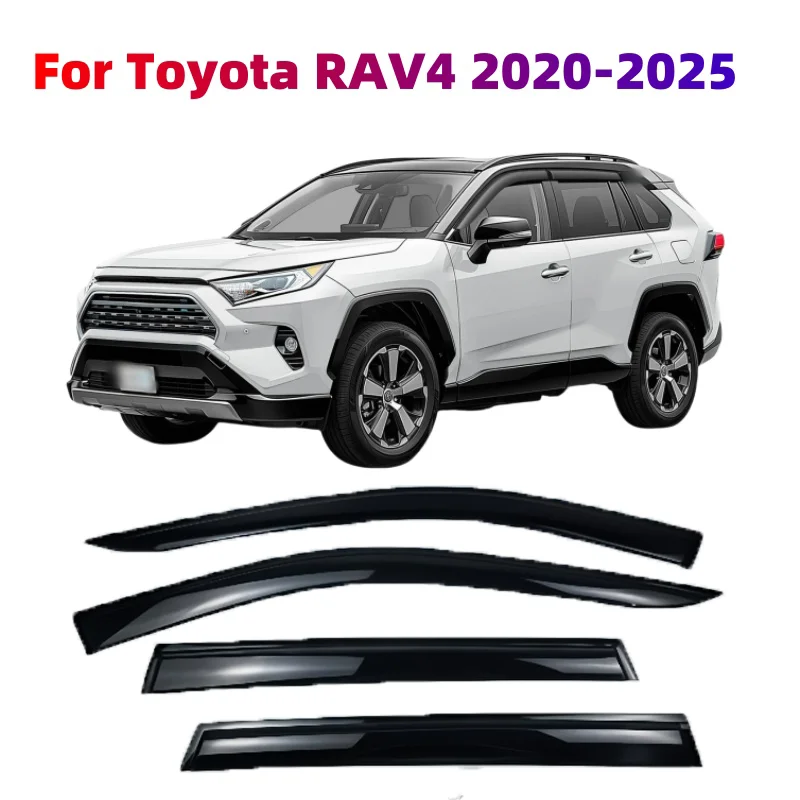 

For Toyota RAV4 2020-2025 Cars Styling Accessories Window Visors Rain Sun Guard Vent Wind Deflector Weathershield Moulding Trim