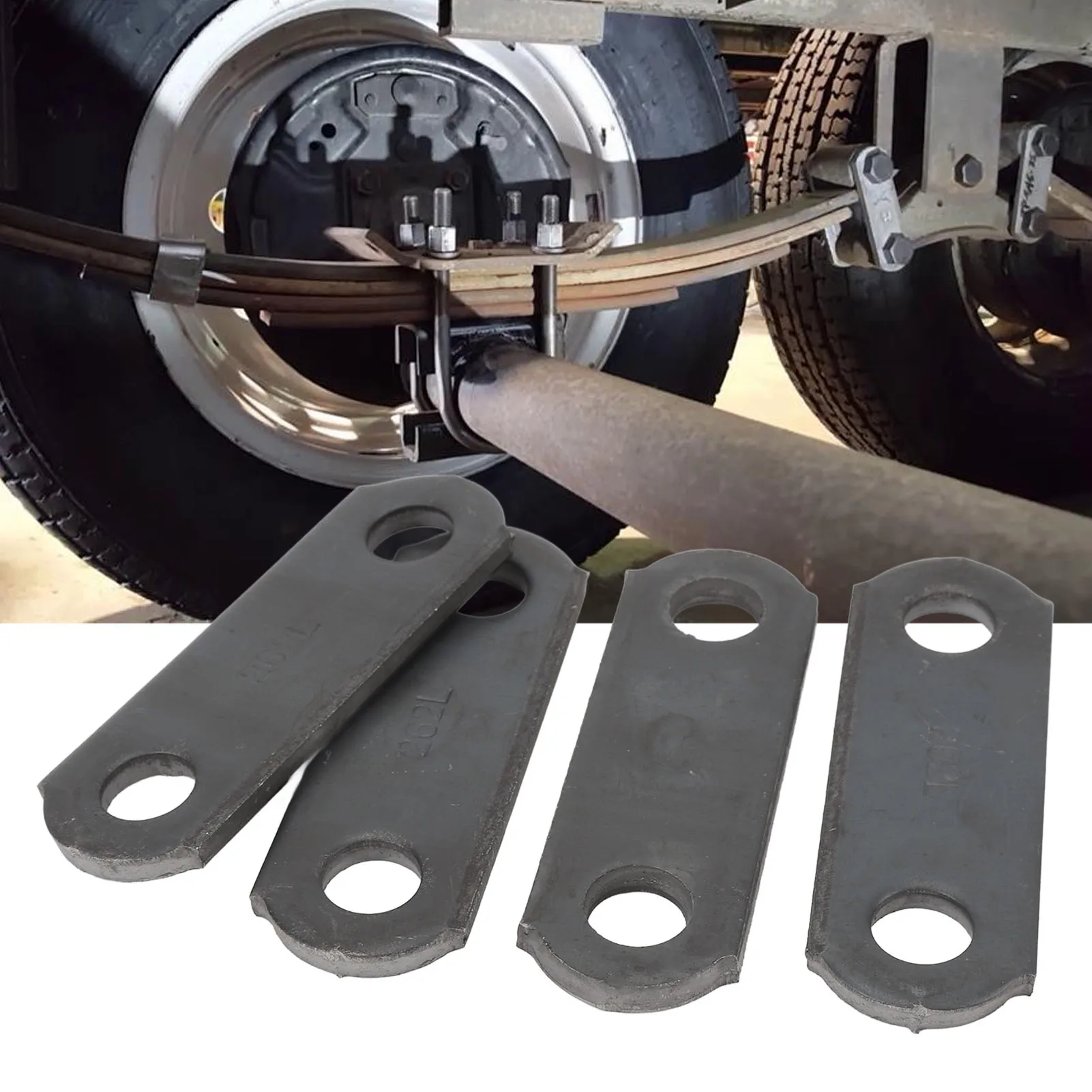Trailer Axle Shackles Even Load Distribution 2 5/8 Inch Double Eye Springs Trailer Shackle 3/16 in Thick for Suspension System
