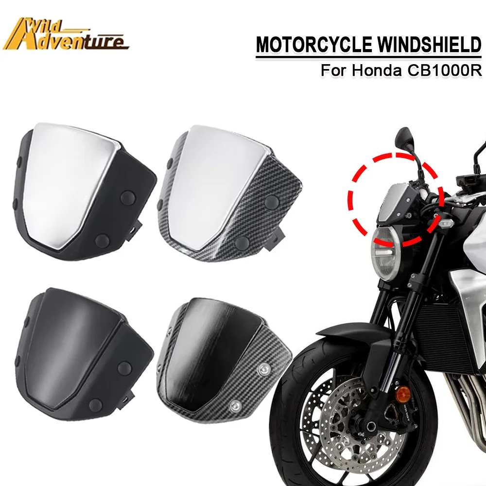 CB1000R Motorrad Windschutzscheibe Für Honda CB1000 R 2018-2020 CB 1000R 21-2023 Sport Windschutzscheibe Windabweiser Visier bildschirm Halterung