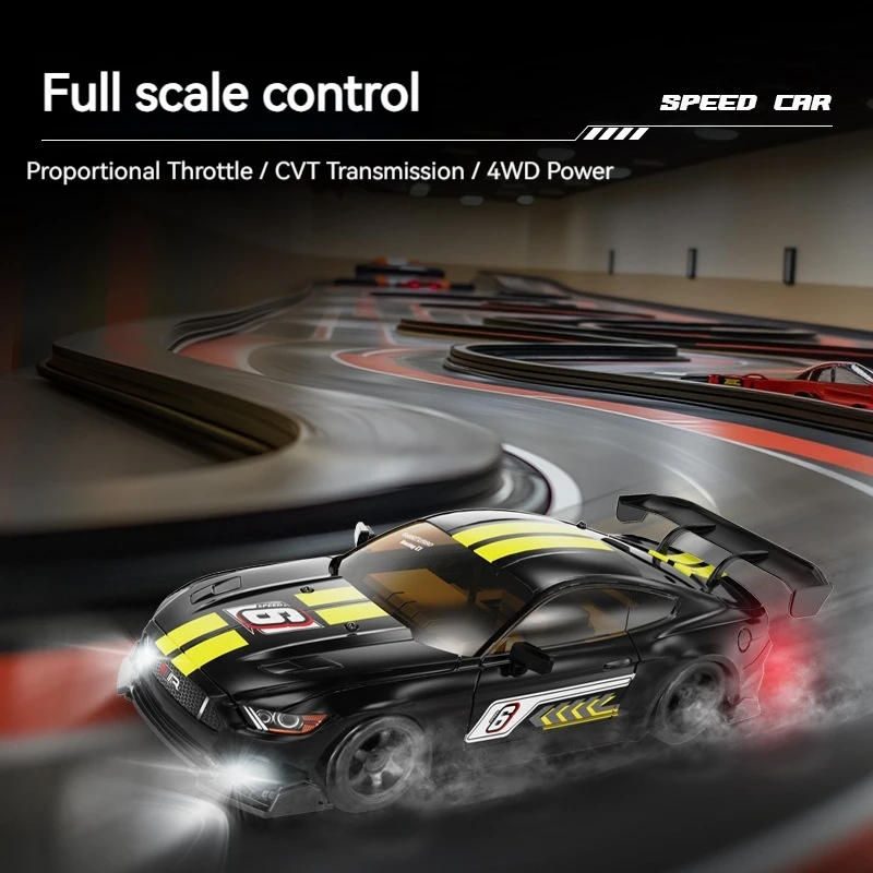 Kf28 フルスケール 1:16 リモートコントロールカー 四輪駆動 高速ドリフトレーシングカー シミュレーションGTRモデル ライト付き おもちゃ