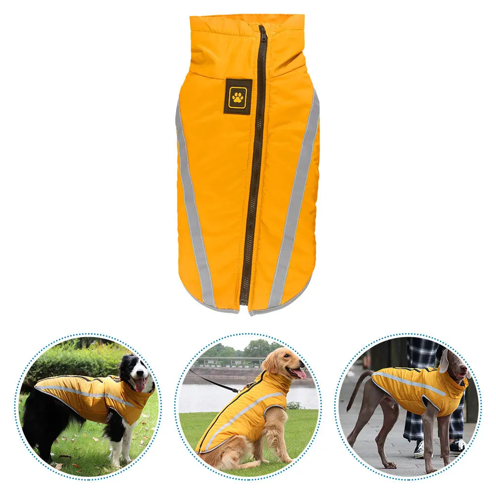 

1pc Thickened Dog Cotton Coat Lightweight Waterproof Windproof For Outdoor Hiking Beach Walking Pet Dog Warm Clothes Rain Gear