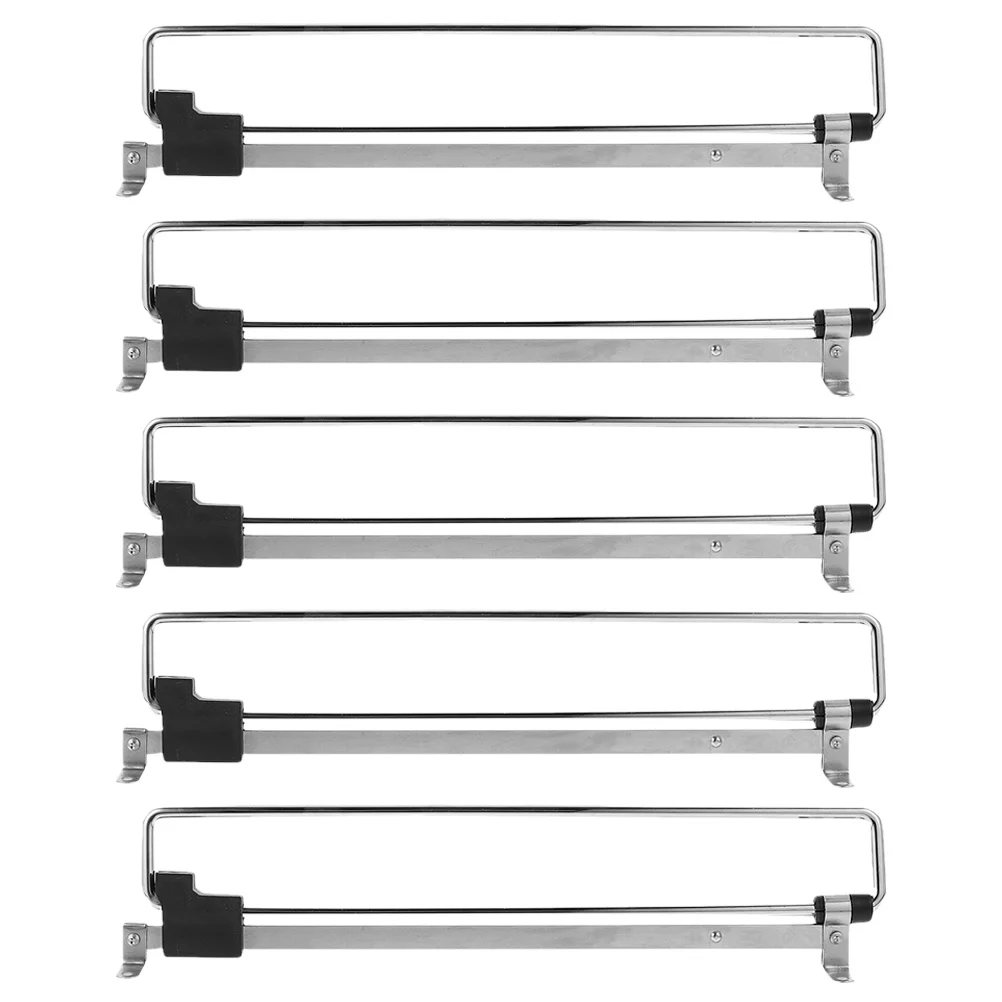 

5pcs Telescopic Rod Adjustable Wardrobe Clothes Rail Heavy Duty Metal Hanging Rod For Closet Bedroom Laundry Closet Rods For