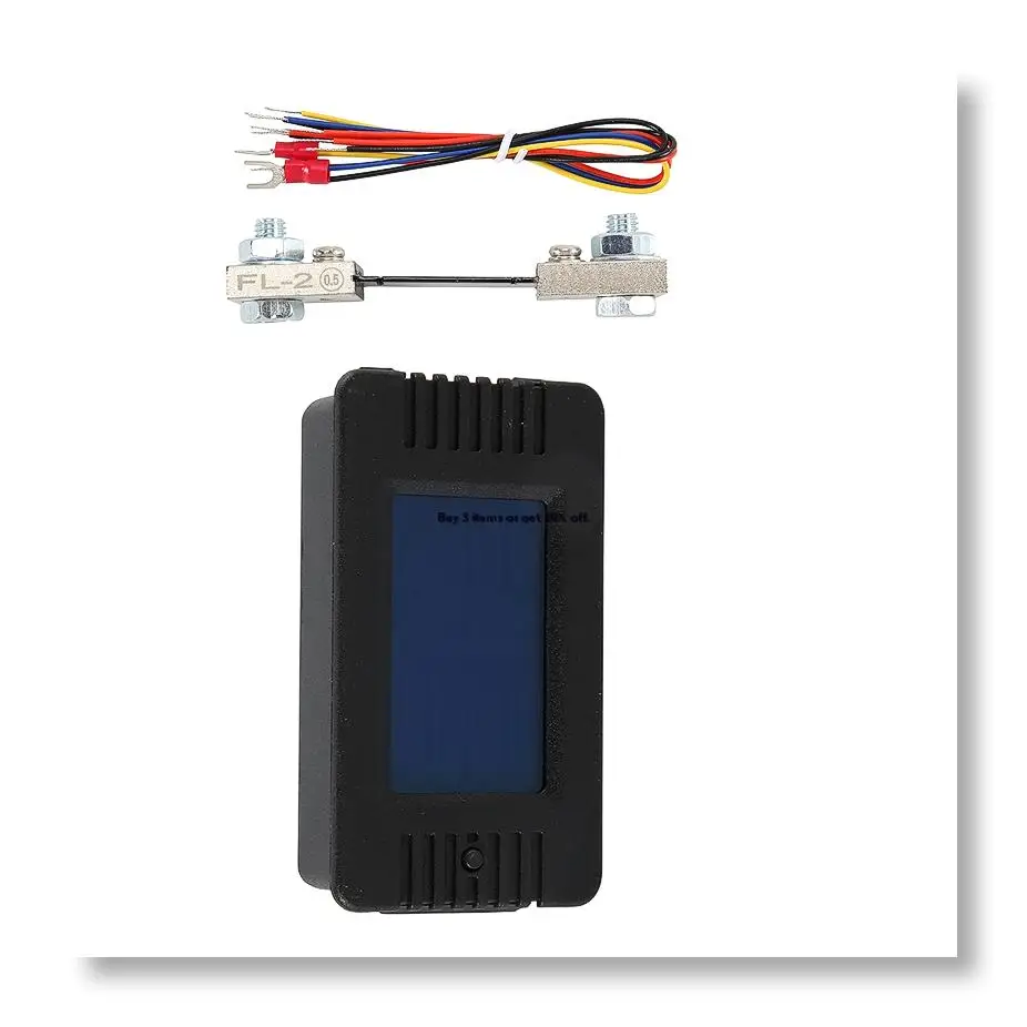 ✼DC Battery Monitor Power Meter Ammeter Digital DC 0-200V Shunt 100A Multimeter, Meter Voltmeter Capacity Tester
