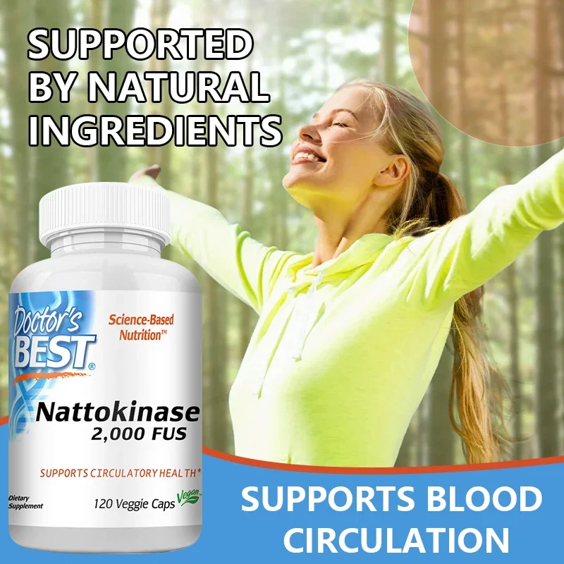 Highly Effective Nattokinase, Non-GMO, Gluten-free, Vegetarian, Supports Cardiovascular, Heart and Circulatory Health