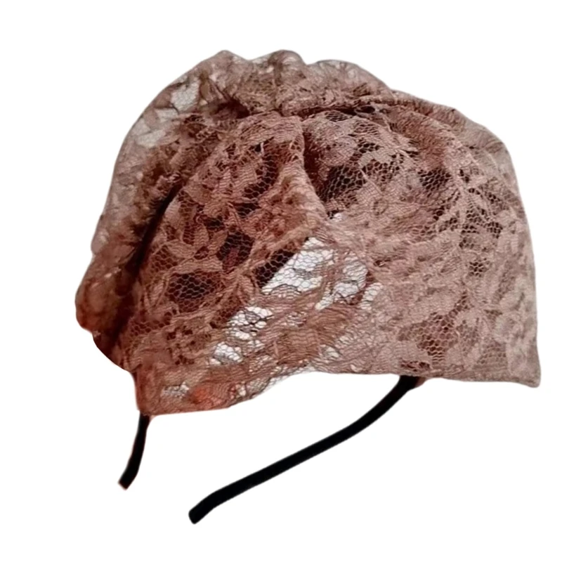 Fashionable Fascinator Hats for Women Lace Designs Cosplay Headwear Fashion Costume Hair Accessory for Halloween Party image 4