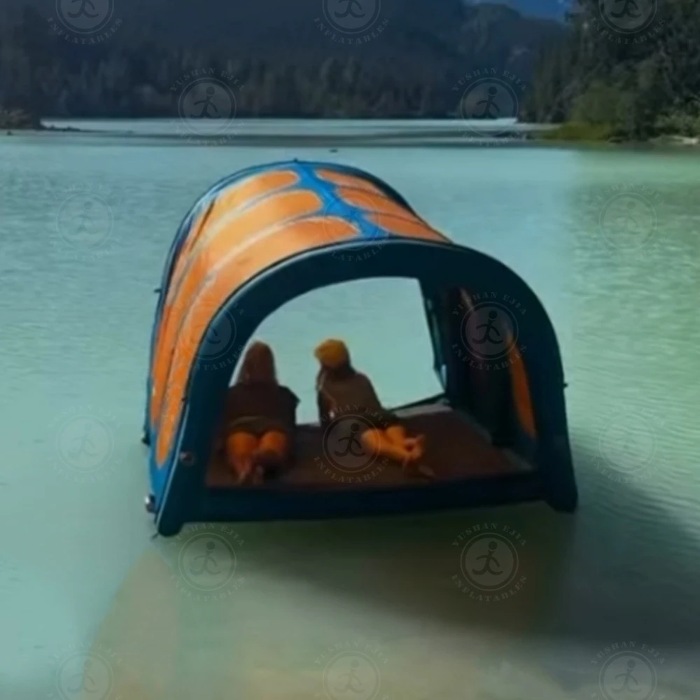 

Outdoor Camping Inflatable Tent Boat Fishing Raft Floating Water Island Tent Newly