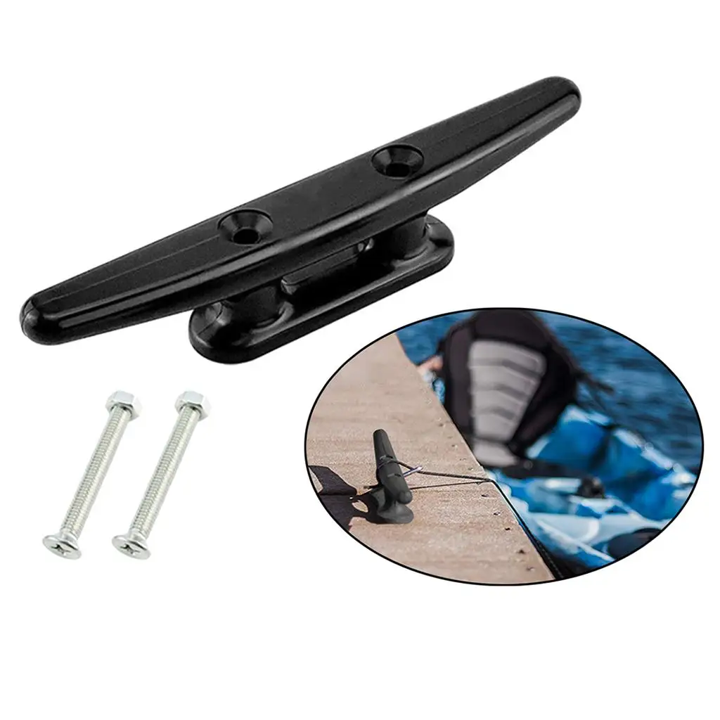 

Black Nylon Marine Boat Deck Cleat 6inch Rope Tie Down Anchor Line Cleat for Kayak Canoe Dock Mooring