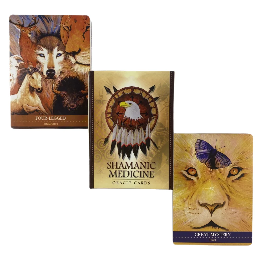 Shamanic Medicine Oracle Cards A 50 Tarot English Visions Divination Edition Deck Borad Playing Games