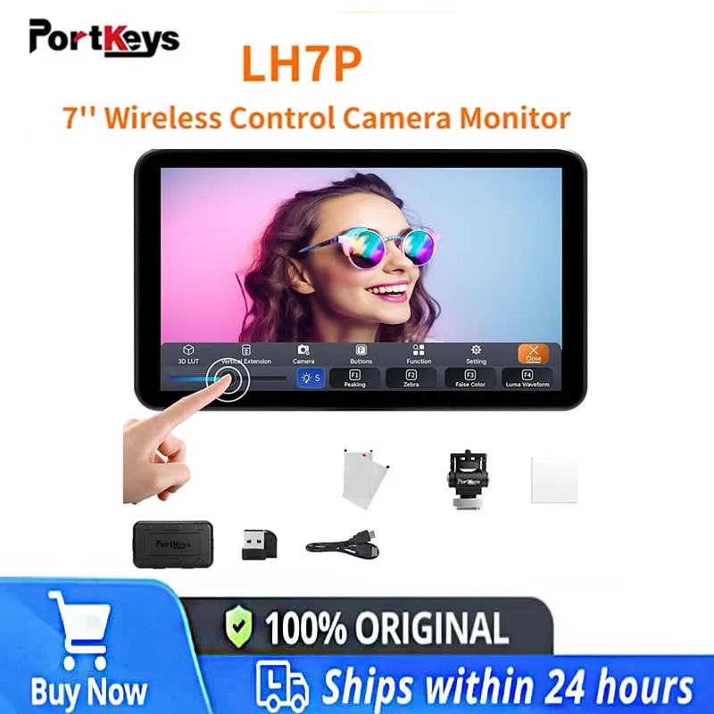

Portkeys LH7P 7-дюймовый беспроводной контроль камеры 4k Монитор DSLR Студийные мониторы 1000nit На камере Полевой аудиоэкран Видео Фото
