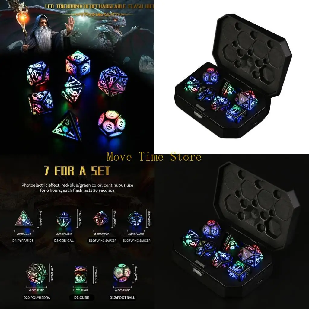 

92me 7 PCS Полиатральные кубики.