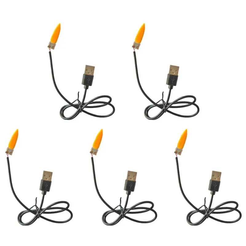 

Плата управления для лампы-имитатора пламени ABFI, 5 шт., USB 5В, светодиодные свечи для вечеринок и баров
