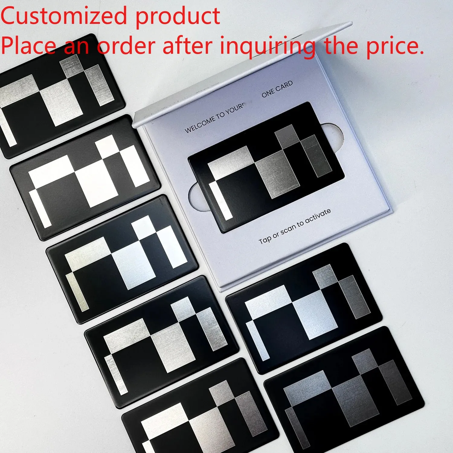 Customized product Engraved Customized Logo NFC Metal Card Premium Metal Business Card for Social Media Information Programmable