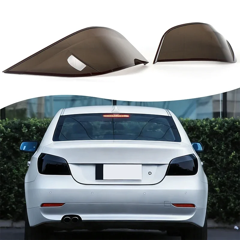 2Pcs ABS Black For BMW 5 Series E60 M5 2004-2010 Car Tail Light Cover Indicator Reversing Light Cover Car Exterior Accessories