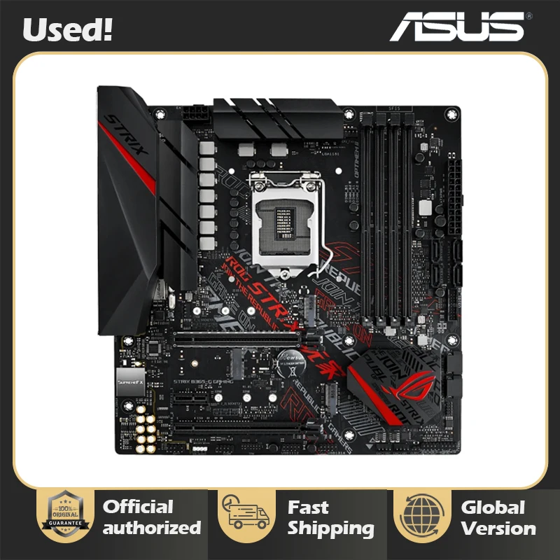 ASUS ROG STRIX B365-G GAMING Motherboard Intel LGA-1151 B365 mATX Dual M.2, HDMI, DVI, SATA 6 Gbps  Gaming Motherboard