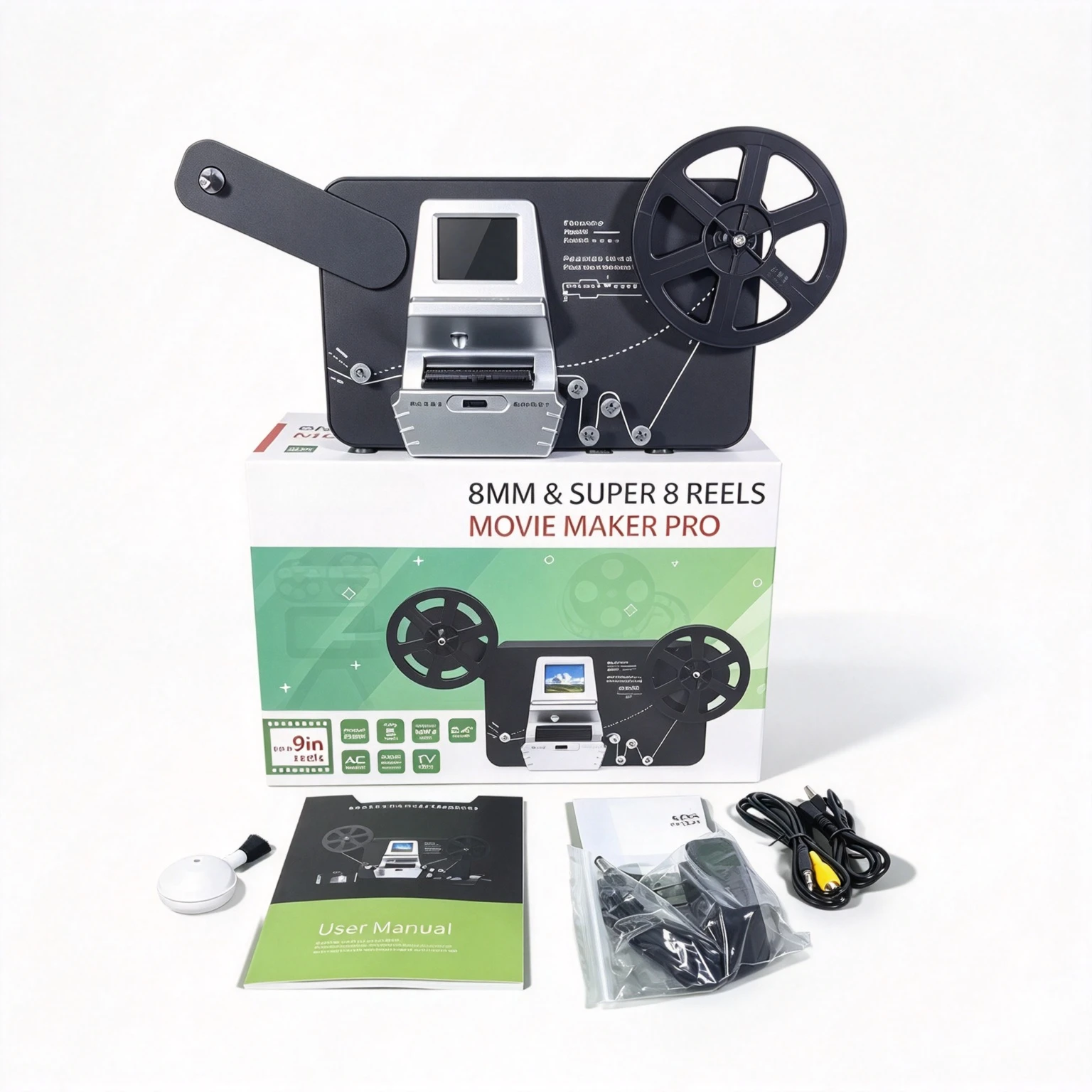 Portable Super 8 /8mm Film Digitizer Converter, New Film Scanner, Memory Card Included