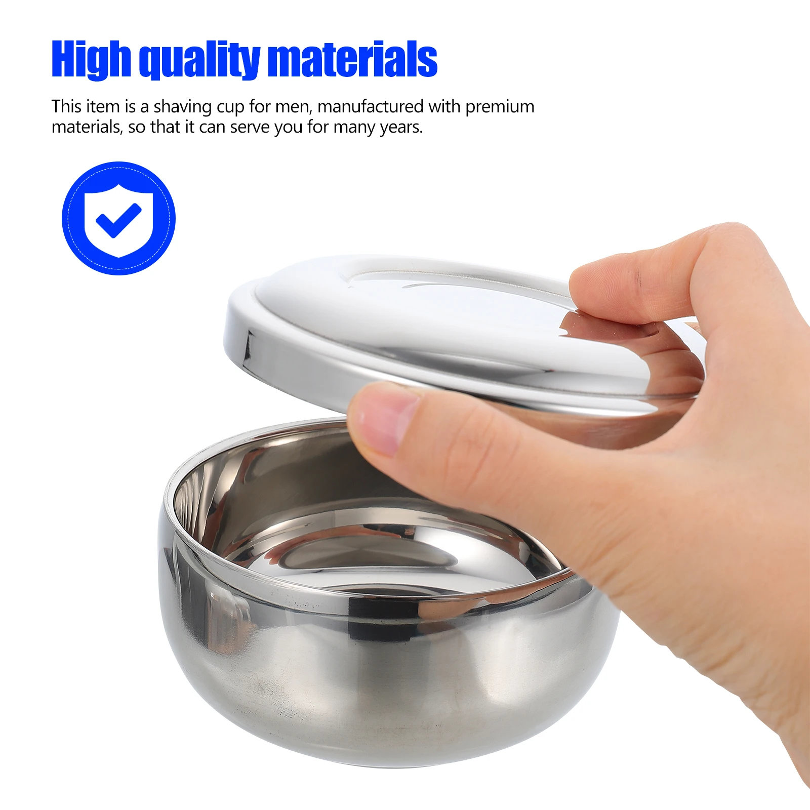 

Shaving Bowl Grooming Kit for Men Container Suits Lather Soap Stainless Steel Man