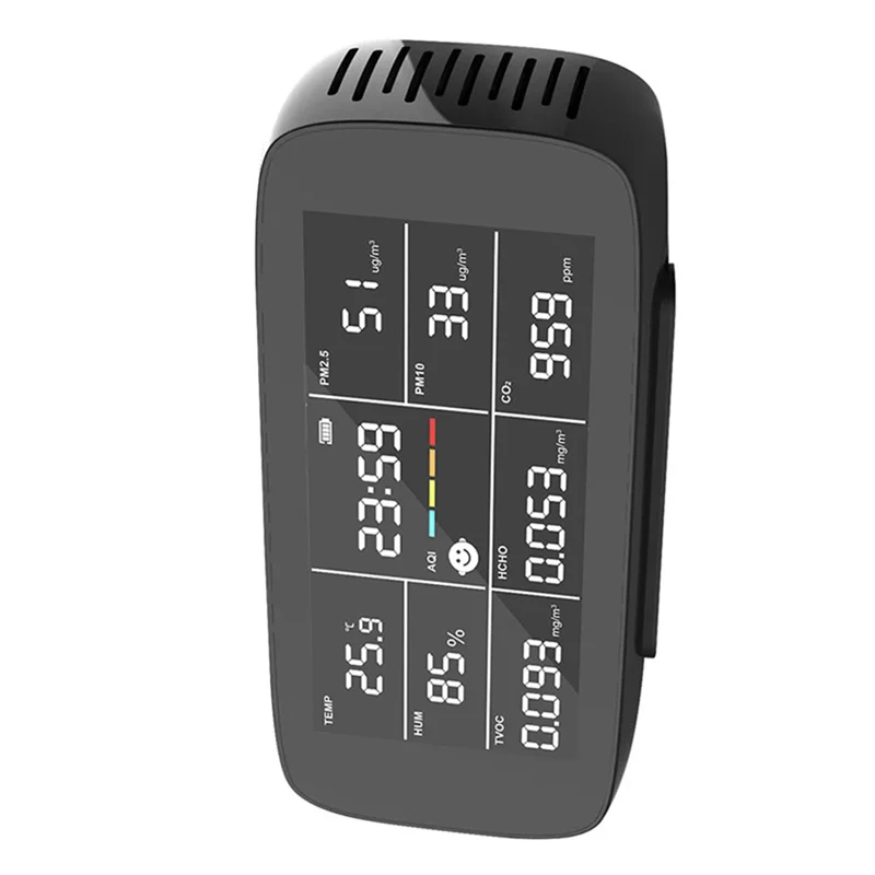 

CO2 Carbon Dioxide Detector Temperature & Relative Humidity CO2 Meter With Alarm, Fit For Home, Car, Grow Tents, Travel-B64A