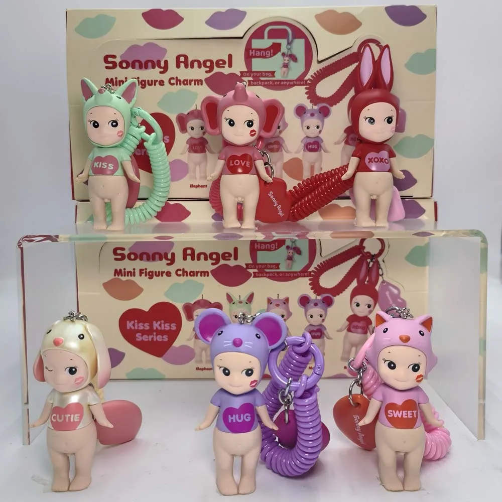 

Sonny Angel Blind Box Kiss Kiss Series Keychain Mystery Keychain Character Decoration Mini Figure Charm Birthday Gift