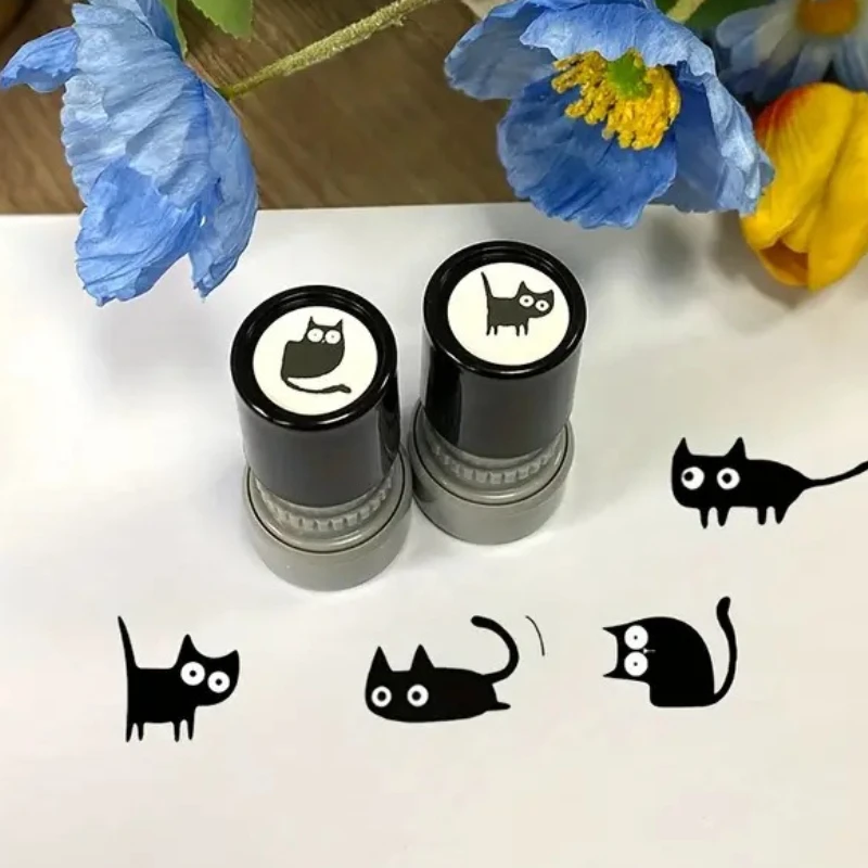 4pcs Hot Style Funny Cartoon Cat Pattern Stamps image 3