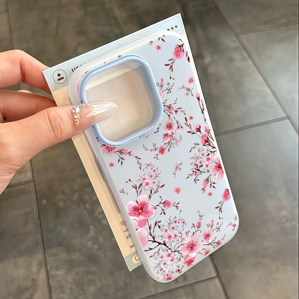 Pink Sakura Flower Pattern Phone Case For Samsung Galaxy S21 S25 S24 S23 Ultra S22 Plus FE A57 A56 A55 A54 A36 A35 A34 5G Cover - view 6