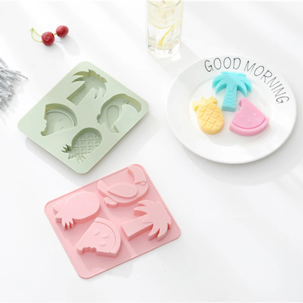 

4PCS Tropical Wind Coconut Tree Silicone Mold for Cake Chocolate Candy Fondant Baking DIY Crafts Flexible Non-Toxic Oven Safe