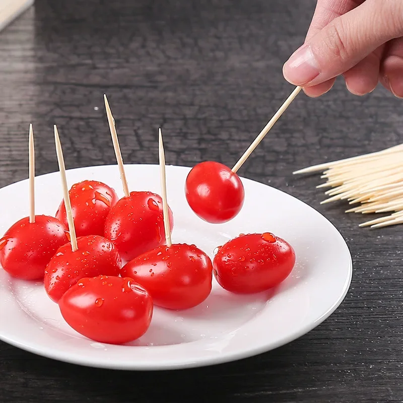 Natural Bamboo Toothpick Disposable Double-headed Zahnstocher Tandenstokers for Bar Restaurant Home Fruit Tooth Sticks