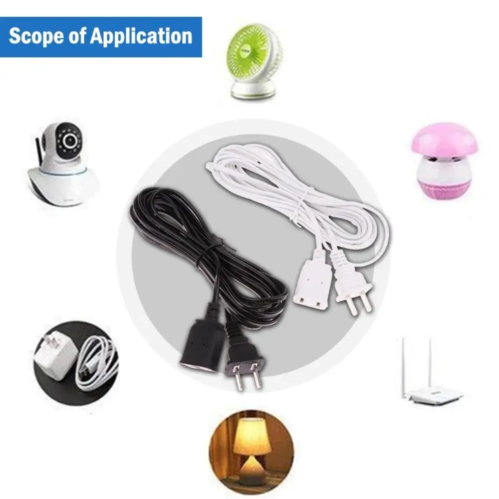 Neues zweipoliges AC-Netzkabel 2/3/5 m PVC EU-Typ-Adapter Kupfer US-Stecker