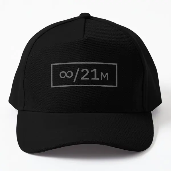 Infinity 21 Million Bitcoin Gray  Baseball Cap Hat Snapback Boys Solid Color Sport Casquette Summer Printed Czapka Spring