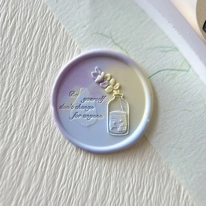 Selo di cera in ottone con anatra carina irregolare, testa di timbro, puzzle personalizzato, design in rilievo, incisione, timbro di cera sigillante per busta, lettera
