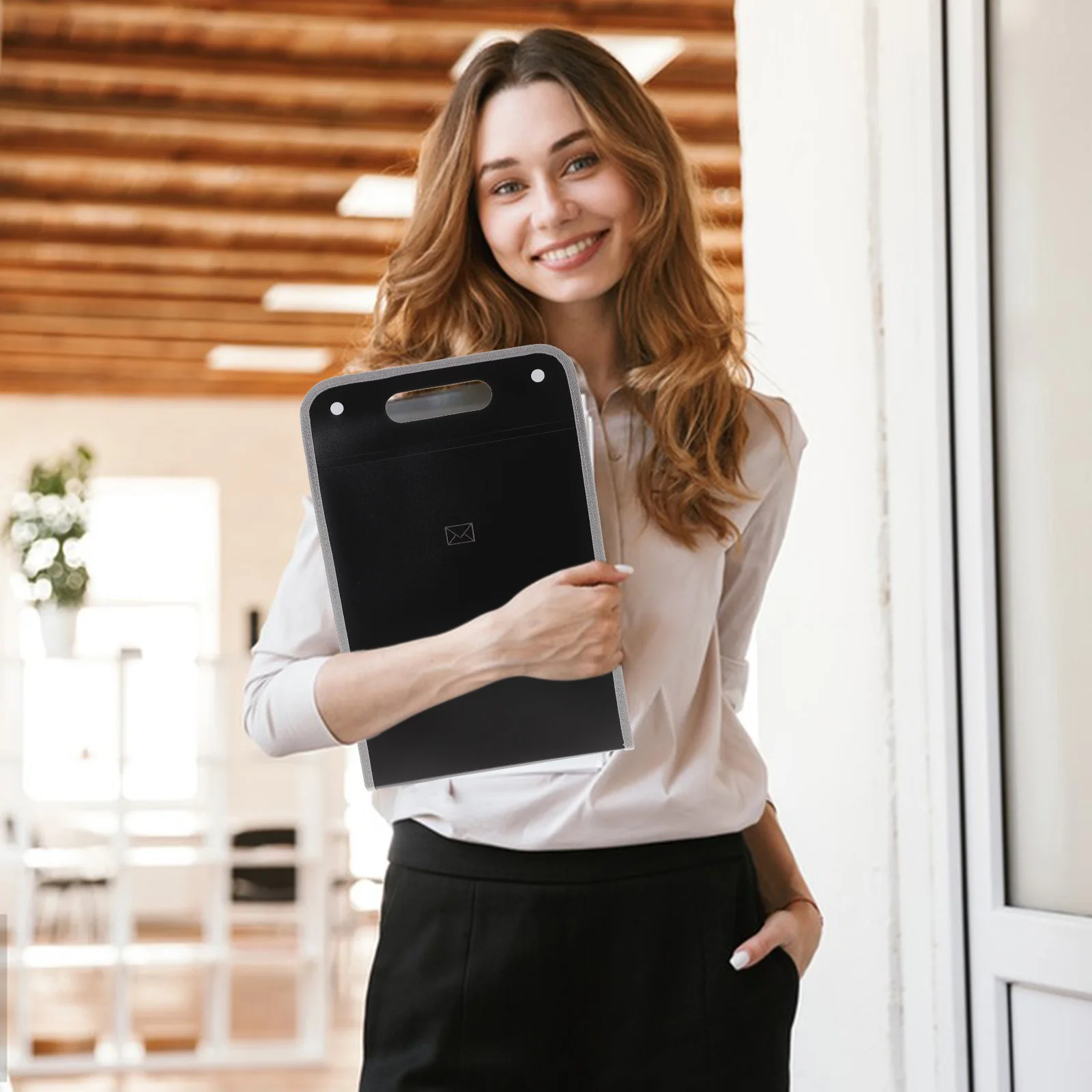 

Vertical Bag A5 Clip Paperwork File Folder Retro Bill Clips Schedule Book Colorful Plastic Safe Office Home